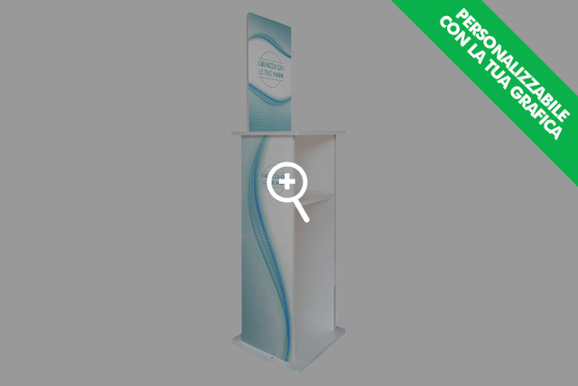 T2 - Totem per dosatore gel disinfettante personalizzabile